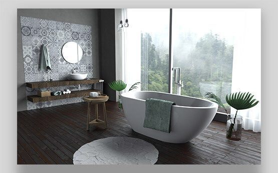 Bathrooms interiors visualizations